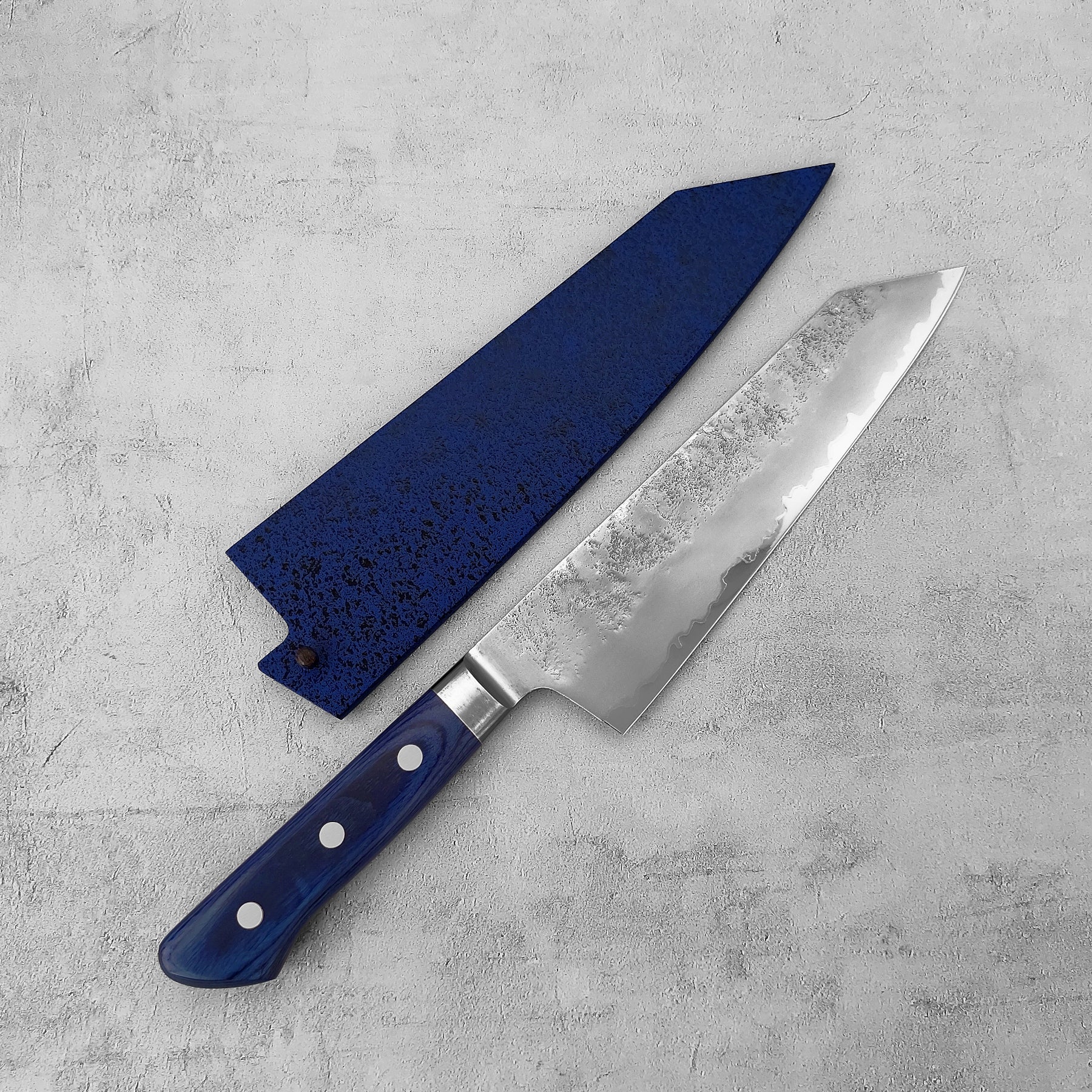 Japanese Blue Steel Knife - Blue Clouds Series