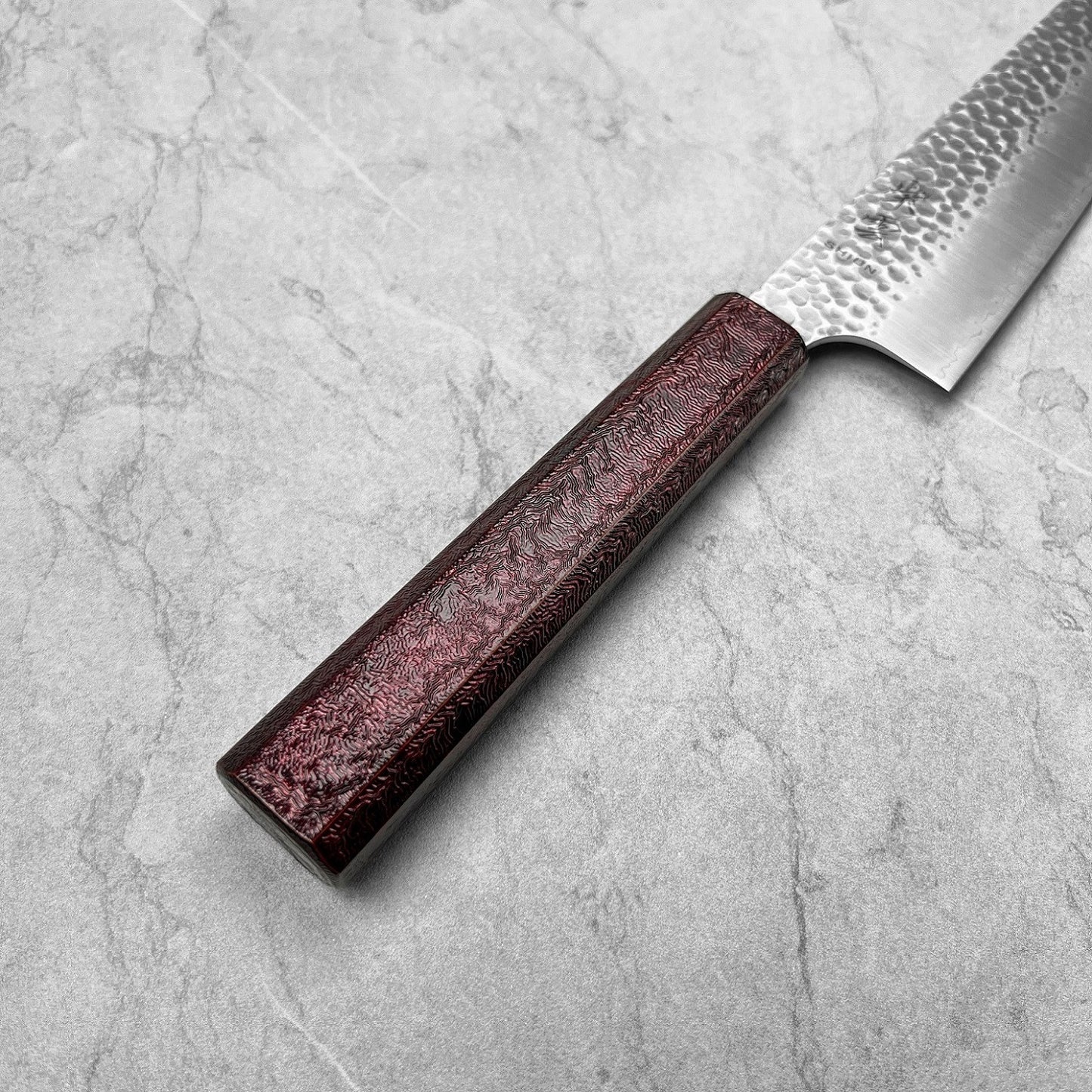 Seki Kanetsugu Shiun VG10 Blood Red Santoku 170mm