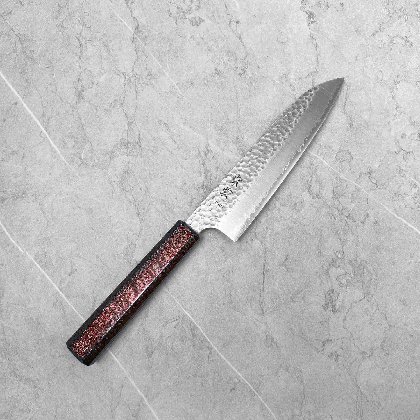 Seki Kanetsugu Shiun VG10 Blood Red Santoku 170mm